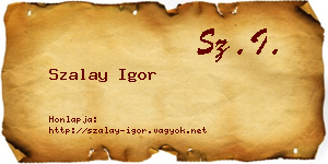 Szalay Igor névjegykártya